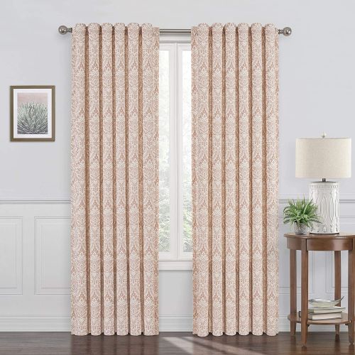  WAVERLY Waverly 15421052084CRF Donnington 52-Inch by 84-Inch Damask Single Window Curtain Panel, Cornflower