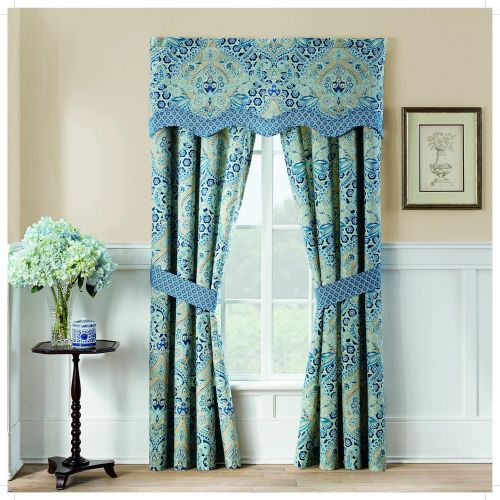  WAVERLY Moonlit Shadows Window Valance, 52x18, Lapis