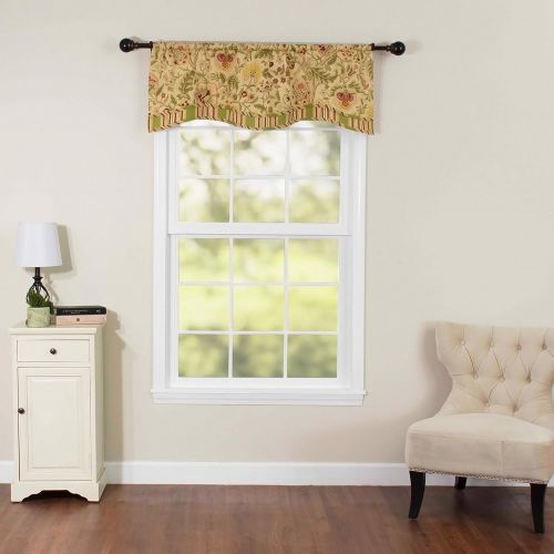  WAVERLY Waverly 10980080X018PCL Imperial Dress 80-Inch by 18-Inch Window Valance , Porcelain