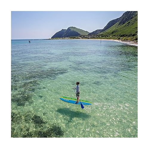  WAVESTORM 8ft Junior Stand Up Paddleboard | Superior Foam Construction with Stringers | Accessories Included Adjustable Paddle Leash and Removable fin| Carry Handle | Sized for Youth
