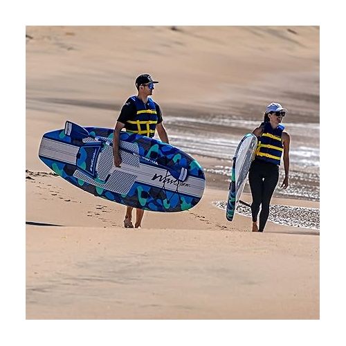  WAVESTORM 9ft6 SUP Kayak Hybrid Stand Up Paddleboard Foam Soft Top SUP for Adults and Kids of All Levels of Paddling Kayak,Blue