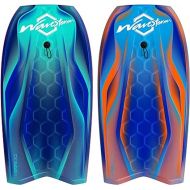 Wavestorm-42.5in Performance Foam Bodyboard with Sector Fin Channel Bottom, Bodyboard for Beginners and All Surfing Levels, Complete 2 Pack Board Set Includes Leash