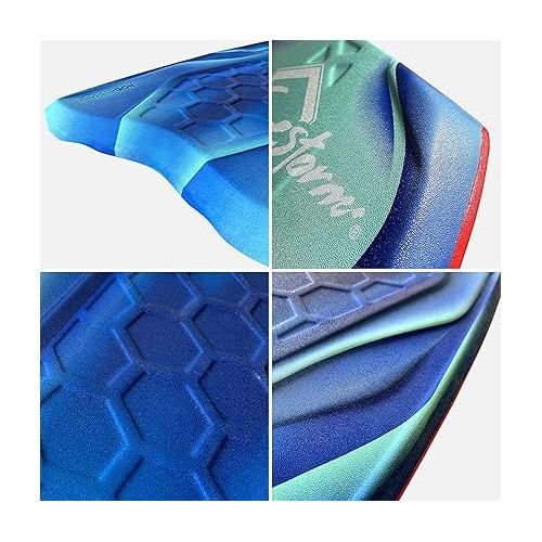  Wavestorm-42.5in Performance Foam Bodyboard with Sector Fin Channel Bottom, Bodyboard for Beginners and All Surfing Levels, Complete 2 Pack Board Set Includes Leash