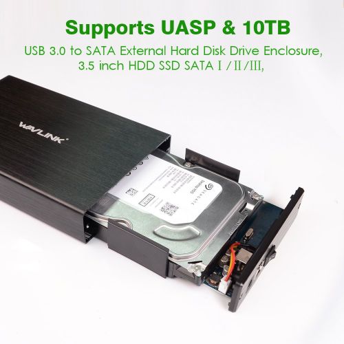  [아마존 핫딜]  [아마존핫딜]WAVLINK USB 3.0 auf externes SATA III 3.5-Festplattengehause fuer 3,5-SATA-Festplattenlaufwerke und SSD-Festplatten [Unterstuetzt UASP- und 8-TB-Laufwerke]