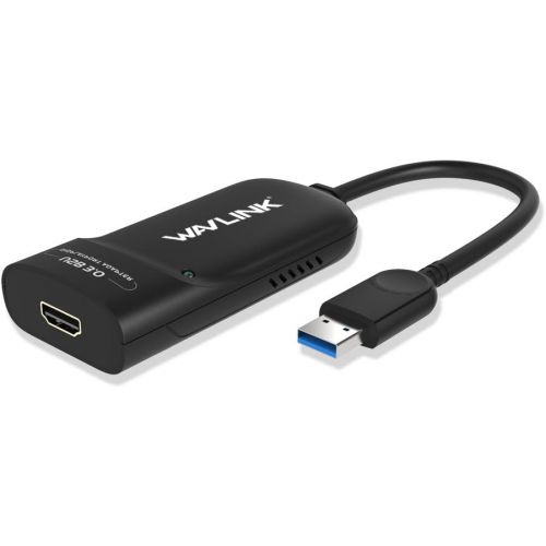  WAVLINK Wavlink USB 3.0 to 4K HDMI Video Graphics Adapter External Video Card for Multiple Monitors up to 3840 × 2160 UHD Ultra High Definition Supports Windows 108.187XP and Chromeboo