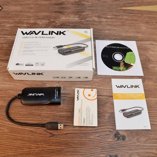  WAVLINK Wavlink USB 3.0 to 4K HDMI Video Graphics Adapter External Video Card for Multiple Monitors up to 3840 × 2160 UHD Ultra High Definition Supports Windows 108.187XP and Chromeboo