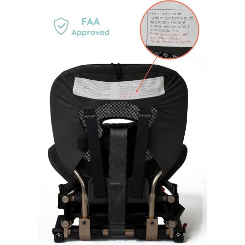  WAYB Pico Travel Car Seat with Carrying Bag - Lightweight, Portable, Foldable - Perfect for Airplanes, Rideshares, and Road Trips - Forward Facing for Kids 22-50 lbs. and 30-45”