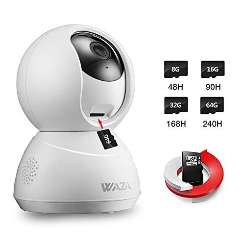  WAZA SC03 1080p Home Camera, Indoor IP Security Surveillance System Night Vision HomeOffice  BabyNanny  Pet Monitor iOS, Android AppSupport Amazon EchoGoogle Home