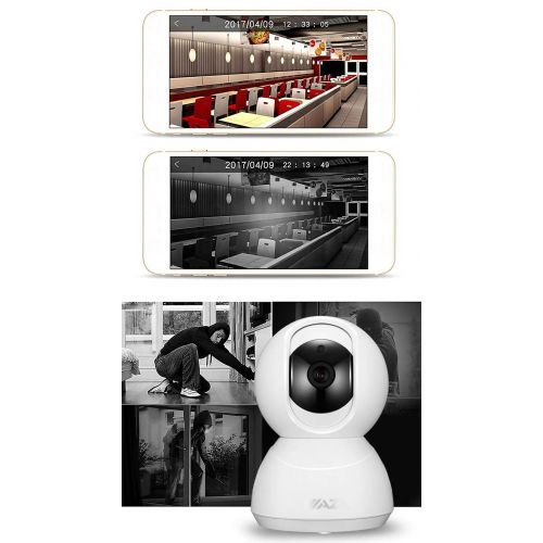  WAZA SC03 1080p Home Camera, Indoor IP Security Surveillance System Night Vision HomeOffice  BabyNanny  Pet Monitor iOS, Android AppSupport Amazon EchoGoogle Home