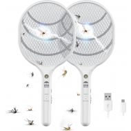 WBM Smart Electric Fly Swatter Racket, Rechargeable Bug Zapper, Medium-2PK, (6405E-2PCS)