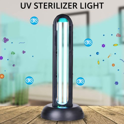  WBM Smart UV Light Sanitizer,UVC Disinfection Lamp,40W Remote Control Ultraviolet Ozone Sterilization Light Compact for Home Office Hotel Travel, Kills 99.9% of Germs Viruses & Bac