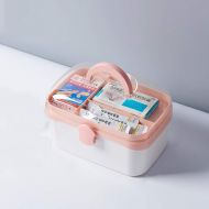 WCJ Household Simple Medicine Box Medicine Storage Box Portable Pink Medical Box (Size : S)