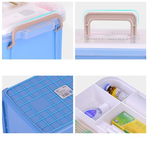  WCJ Simple Household Medicine Box First Aid Small Medicine Box Family Medical Box Medicine Storage Box Portable Portable Children Medicine Box (Size : L)