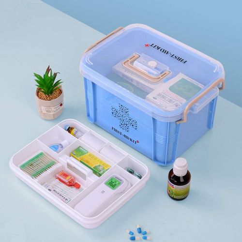  WCJ Simple Household Medicine Box First Aid Small Medicine Box Family Medical Box Medicine Storage Box Portable Portable Children Medicine Box (Size : L)