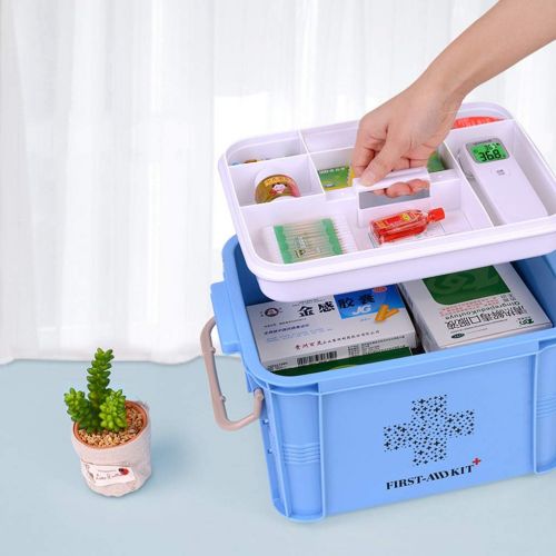  WCJ Simple Household Medicine Box First Aid Small Medicine Box Family Medical Box Medicine Storage Box Portable Portable Children Medicine Box (Size : L)