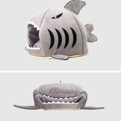  WCJ Gray Shark Shape Pet Nest Four Seasons Universal Winter Warm Kennel Pet Supplies