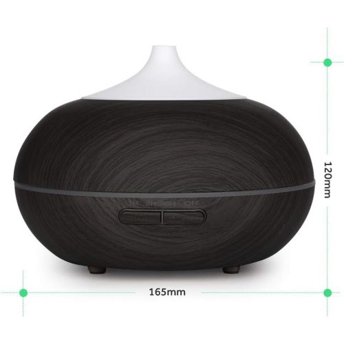  [아마존베스트]WD&CD Aroma Diffuser Humidifier 300 ml Ultrasonic Nebulizer, Fragrance Lamp, Oil Diffuser with 7 Colours LED Waterless Automatic Shut-Off Compatible for Bedroom, Office, Yoga, Spa