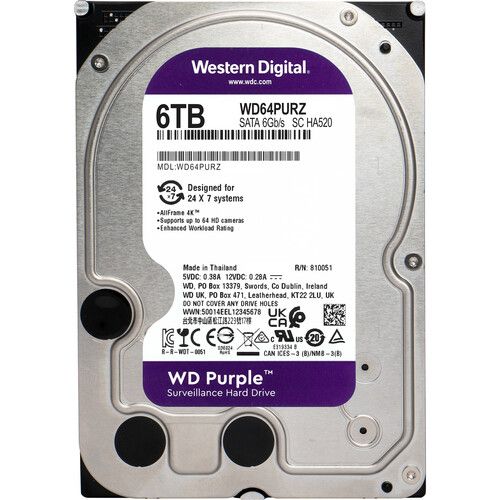  WD 6TB Purple SATA III 3.5