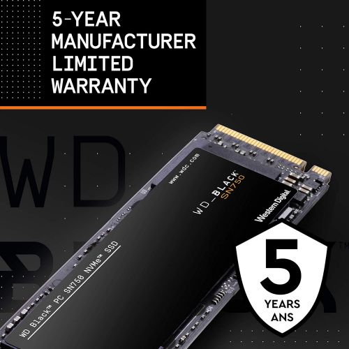  [아마존베스트]Western Digital 1TB WD_Black SN750 NVMe Internal Gaming SSD - Gen3 PCIe, M.2 2280, 3D NAND - WDS100T3X0C