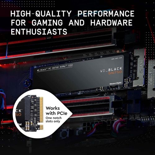  [아마존베스트]Western Digital 2TB WD_Black SN750 NVMe Internal Gaming SSD - Gen3 PCIe, M.2 2280, 3D NAND - WDS200T3X0C