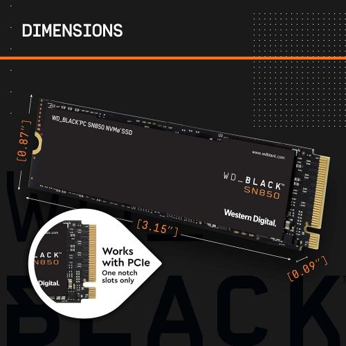  [무료배송]WD_BLACK 1TB SN850 NVMe Internal Gaming SSD Solid State Drive - Gen4 PCIe, M.2 2280, 3D NAND, Up to 7,000 MB/s - WDS100T1X0E