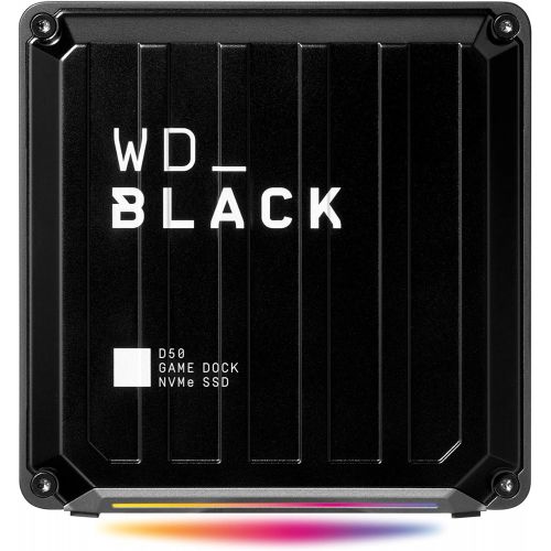  WD_BLACK 2TB D50 Game Dock NVMe SSD Solid State Drive, RGB with Thunderbolt 3 Connectivity, Up to 3,000 MB/s - WDBA3U0020BBK-NESN