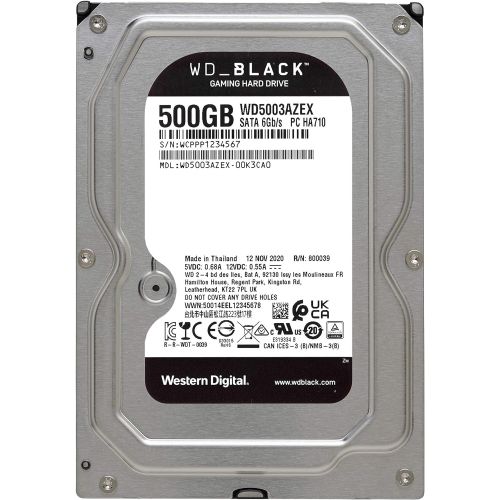  WD_BLACK Western Digital 500GB WD Black Performance Internal Hard Drive HDD - 7200 RPM, SATA 6 Gb/s, 64 MB Cache, 3.5 - WD5003AZEX