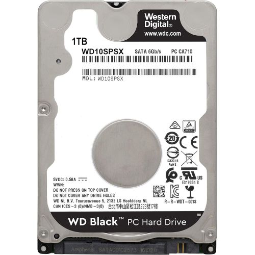  WD_BLACK Western Digital 1TB WD Black Performance Mobile Hard Drive - 7200 RPM Class, SATA 6 Gb/s, 64 MB Cache, 2.5 - WD10SPSX