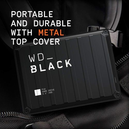  WD_BLACK 5TB P10 Game Drive - Portable External Hard Drive HDD, Compatible with Playstation, Xbox, PC, & Mac - WDBA3A0050BBK-WESN