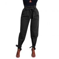 WDM-Women Pants Women Linen Pants Casual Summer Loose Yoga Trousers Baggy Boho Aladdin Jumpsuit Harem