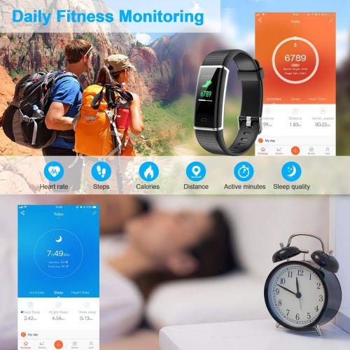  WDTEK Fitness Tracker HR, Slim Activity Tracker Watch with Heart Rate Monitor, Waterproof Smart Fitness...