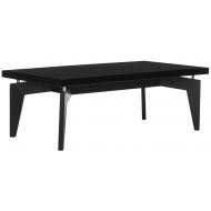 WE Safavieh Home Collection Josef Mid-Century Modern White and Dark Brown Coffee Table