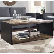 WE Furniture 48 Steel and Wood Industrial Coffee Table