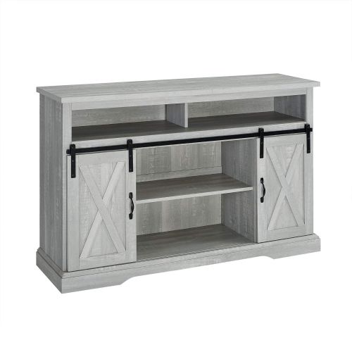  WE Furniture AZ52HBSBDST TV Stand 52 Stone Grey