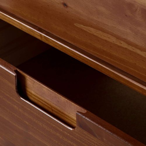  WE Furniture AZR3DSLDRWT Dresser Walnut