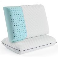 WEEKENDER Gel Memory Foam Pillow - Queen Size - 2-Pack - Medium Plush Feel - Neck & Shoulder Support - For Back, Side, & Stomach Sleepers - Home, Hotel, & Hospital Essentials