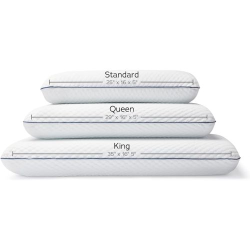  WEEKENDER Gel Memory Foam Pillow - Queen Size - 2-Pack - Medium Plush Feel - Neck & Shoulder Support - For Back, Side, & Stomach Sleepers - Home, Hotel, & Hospital Essentials