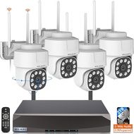 【360° PT Digital Zoom, Two-Way Audio】 Outdoor Wireless Security Camera System Indoor PTZ Security Cameras Waterproof Home Video Surveillance