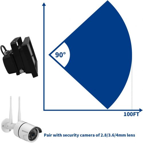  [아마존베스트]WEILAILIFE IR Illuminator, 8-LED Long Range Outdoor Use Infrared Light for Night Vision, 850nm 12V Waterproof IR floodlight for CCTV Cameras and IP Security Camera