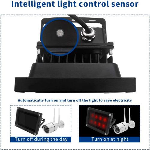 [아마존베스트]WEILAILIFE IR Illuminator, 8-LED Long Range Outdoor Use Infrared Light for Night Vision, 850nm 12V Waterproof IR floodlight for CCTV Cameras and IP Security Camera