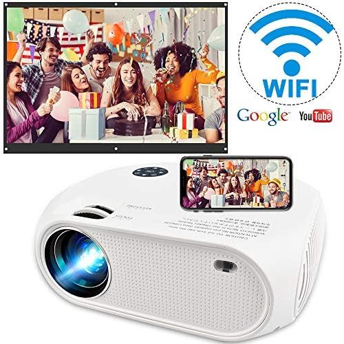  [아마존베스트]WiFi Projector 2800Lux, WEILIANTE Full HD Portable Video Projector 2019 Upgraded, Wireless Mini Projector, Compatible with Smartphones, Fire TV Stick, PS4, HDMI, VGA, AV, USB