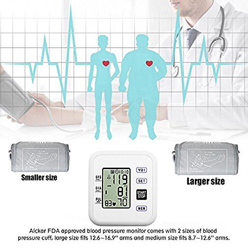  WEILIGU Blood Pressure Monitor Upper Arm Digital Smart BP Meter with Large Display FDA Approved...