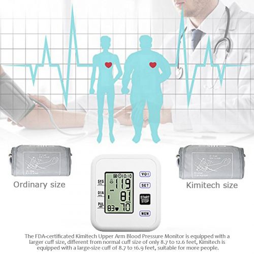  Upper Arm Blood Pressure Monitor, WEILIGU Digital Voice Smart BP Meter with Large Display Cuff 8.7...