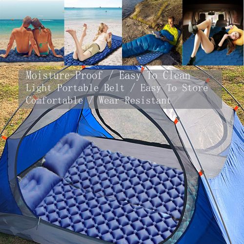  WEINAS AOCKS Camping Sleeping Pad - Mat Hiking Air Mattress Lightweight, Inflatable & Compact, Camp Sleep Pad with Pillow for Backpacking Traveling