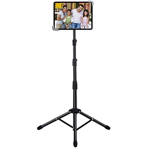  [아마존베스트]WEIYUDANG iPad Tripod, Height Adjustable Foldable Floor Tablet Tripod Stand for iPad Air 10.5, iPad 9.7, iPad Mini 7.9 and All 7-12 Tablets