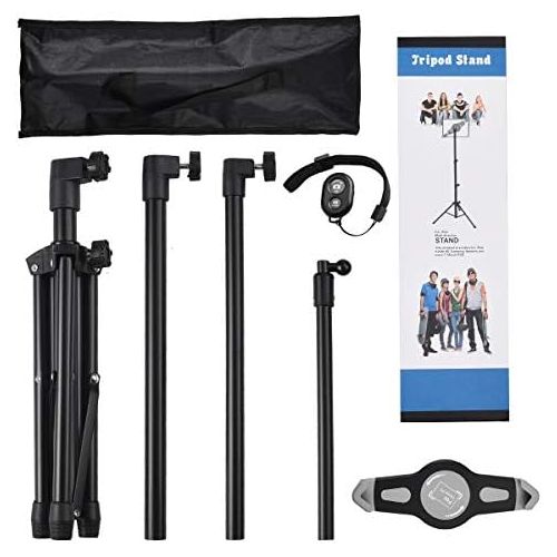  [아마존베스트]WEIYUDANG iPad Tripod, Height Adjustable Foldable Floor Tablet Tripod Stand for iPad Air 10.5, iPad 9.7, iPad Mini 7.9 and All 7-12 Tablets