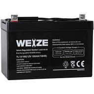 Weize 12V 100AH Deep Cycle AGM SLA VRLA Battery for Solar System RV Camping Trolling Motor, in Series 24V 36V 48V