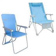 #WEJOY High Back Outdoor Lawn Concert Beach Folding Chair+Portable Lightweight Camping Lawn Chairs for Adults with Hard Arm,Headrest,Pocket for Outdoor Camp Festival Sand Concert T