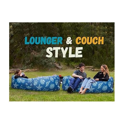  WEKAPO Inflatable Lounger Air Sofa Chair-Camping & Beach Accessories-Portable Water Proof Couch for Hiking, Picnics, Outdoor, Music Festivals & Backyard-Lightweight and Easy to Set Up Air Hammock