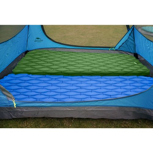  WELLAX WDLHQC Ultralight Air Sleeping Pad,Inflatable Camping Mat for Backpacking,Camping and Traveling - Waterproof Fabric Comfortable & Lightweight Air Cells Design - Blue